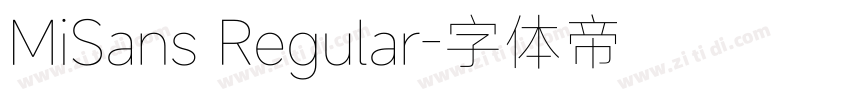 MiSans Regular字体转换